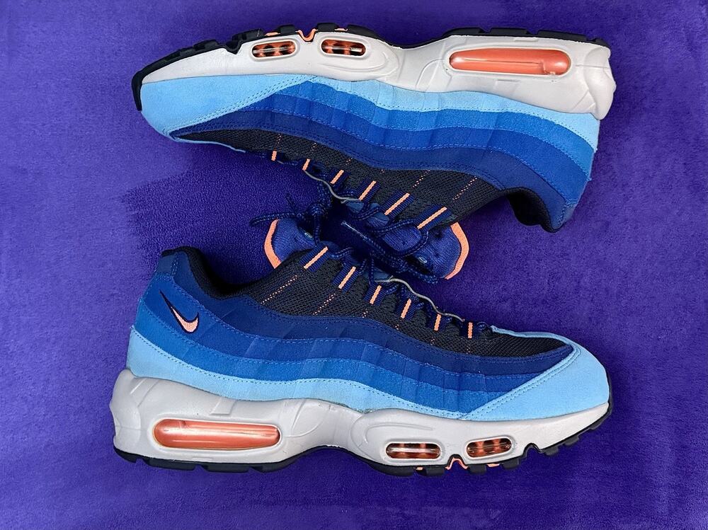 Nike Air Max 95 Men’s 11 University Photo/Bright Blue/Mango Pre-Loved Mint COND